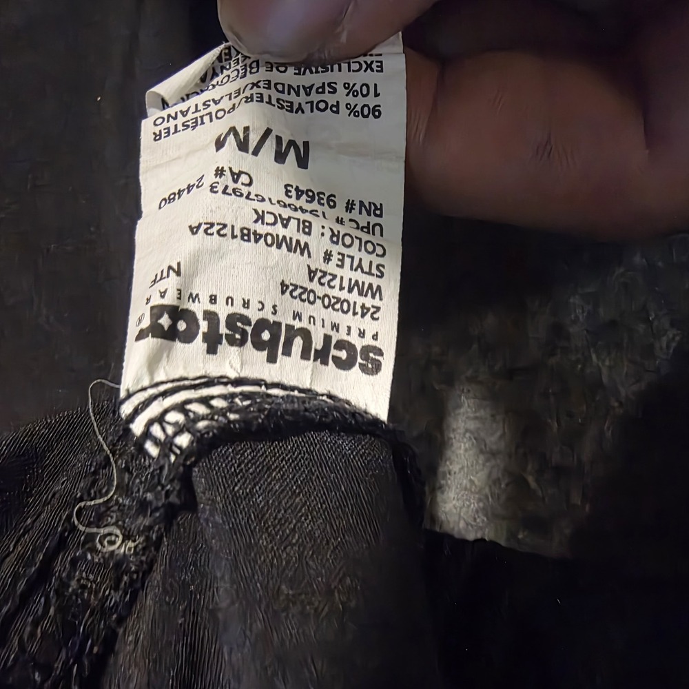 Scrubstar Black Pants Bottoms Medium I2 - Picture 2 of 5